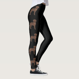 Leggings Labrador Retriever Marrón Chocolate Perros Lindos 