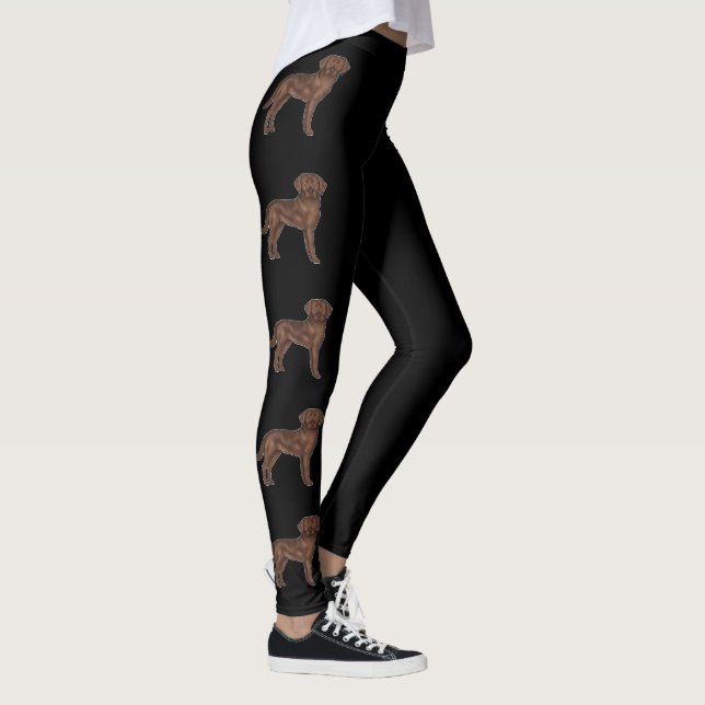 Leggings Labrador Retriever Marrón Chocolate Perros Lindos  (Derecha)