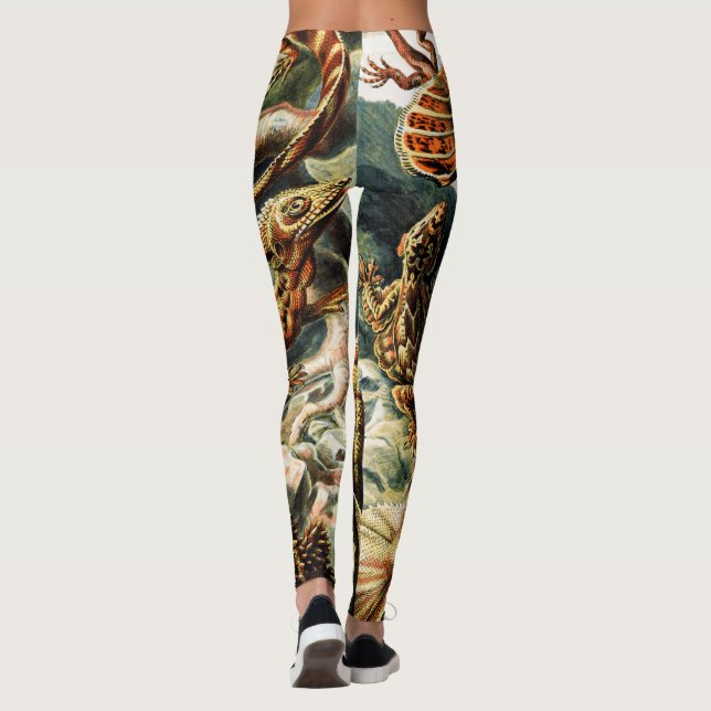 Leggings Lacertilia Lizards por Ernst Haeckel (Reverso)