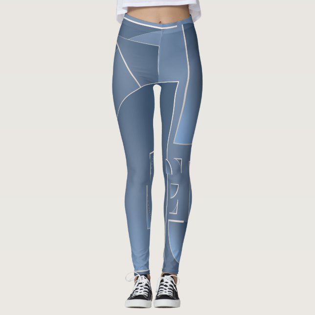 Leggings ladrillo de piedra azul roto (Anverso)