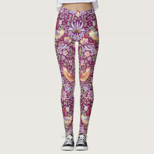 Leggings Ladrón de fresa rojo, William Morris