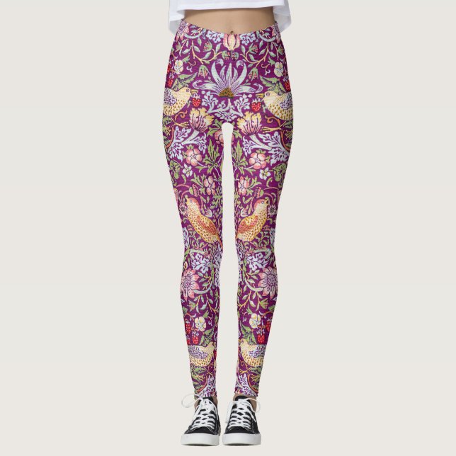 Leggings Ladrón de fresa rojo, William Morris (Anverso)