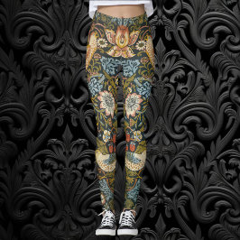 Leggings Ladrones de Fresas por William Morris, Arte Antigu