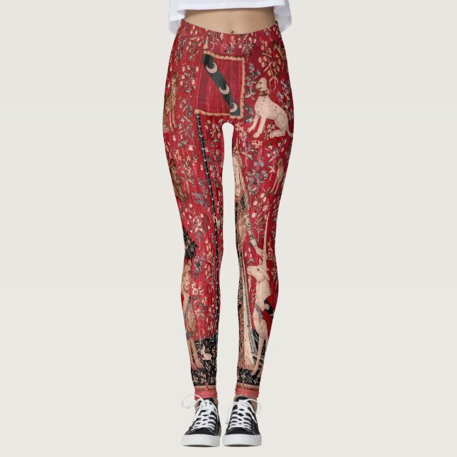 Leggings Lady and Unicorn Medieval Tapestry Touch (Anverso)