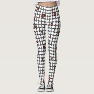 LEGGINGS LADYBUGS ROJOS SOBRE LAS LEYES