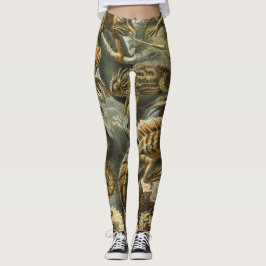 Leggings Lagartos por Ernst Haeckel Lacertilia Animal Vinta