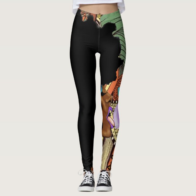 Leggings Lamido remezcle las polainas (Anverso)