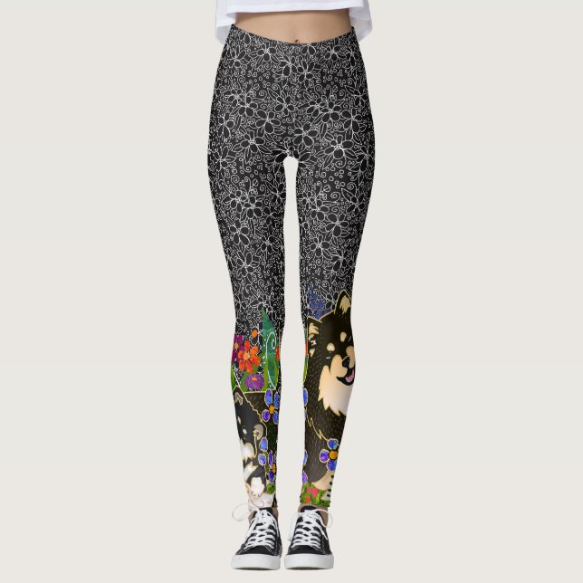 Leggings Láminas de diseño BINDI LAPPY finlandés Lapphund (Anverso)