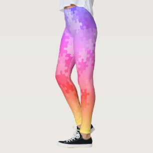 Leggings Láminas de rompecabezas del rompecabezas del ocmbr