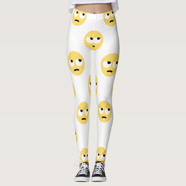 Leggings Láminas rodante de ojos de emoji (Anverso)