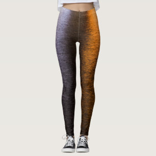 Leggings Lámparas abstractas orina brillante dorado brillan