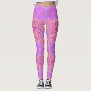 Leggings LÁMPARAS DULCES ~ Piernas florales rosadas