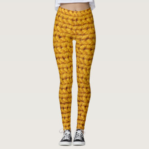 Leggings Lana de punto amarilla, textura de alta resolución