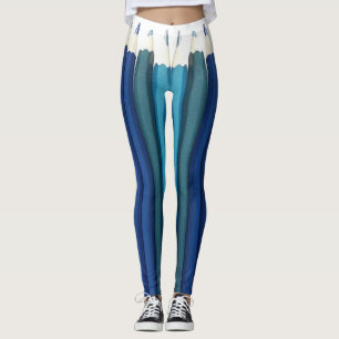 Leggings Lápices de la escala en una fila