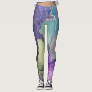 Leggings Láquido de tinta de alcohol de color Multicolor pa
