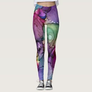 Leggings Láquido de tinta de alcohol multicolor a tinta de 