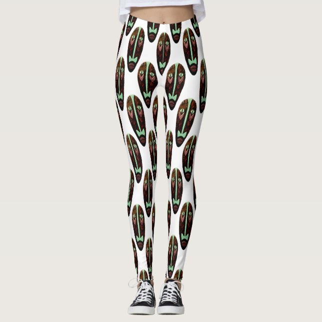 Leggings Larga máscara tiki Thunder_Cove (Anverso)