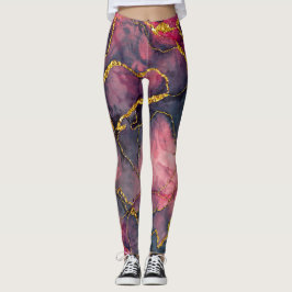 Leggings las bonitas piernas de mármol rosa