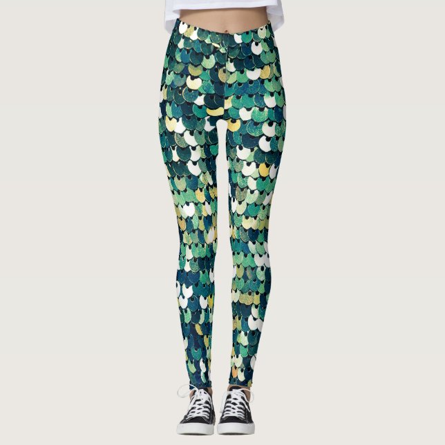 Leggings Las divertidas secuencias verdes (Anverso)