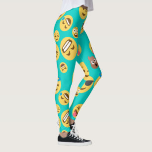 Leggings Las emojis verde azuladas modelaron las polainas
