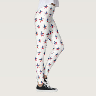 Leggings Las estrellas Polaina-Patrióticas de las mujeres