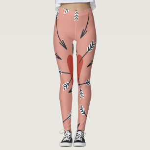 Leggings Las flechas del corazón hechas a mano.