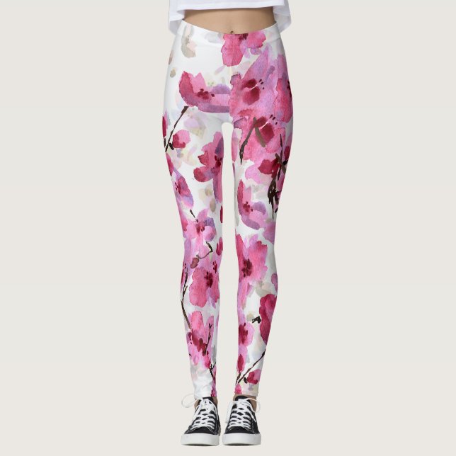Leggings Las Flores De Cerezo Rosa No Tienen Maravilla. (Anverso)