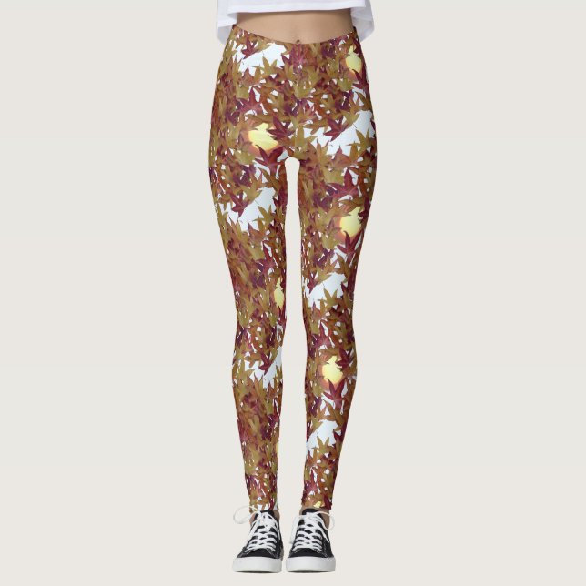 Leggings Las hojas del otoño con la leyenda del sol (Anverso)