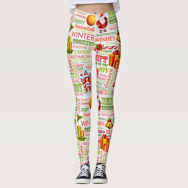 Leggings Las Juguetes De Los Navidades (Anverso)