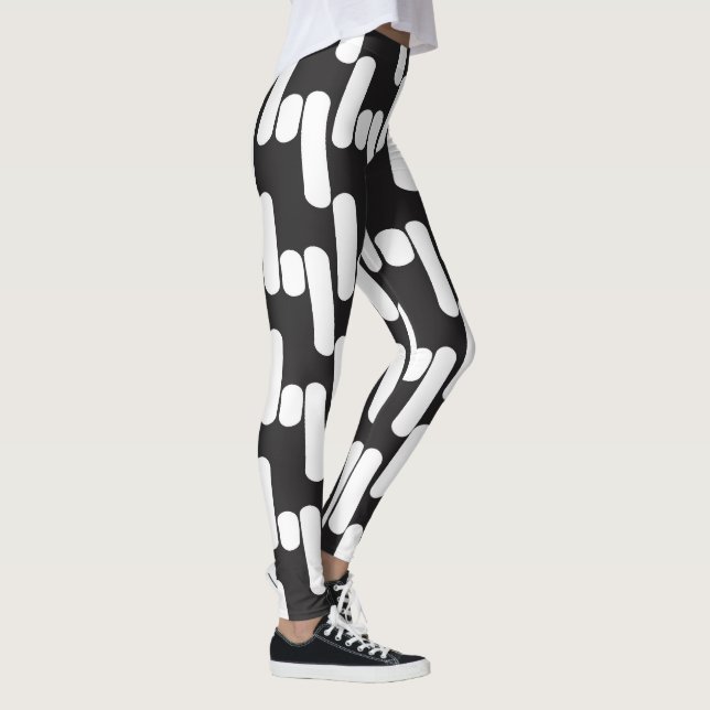 Leggings Las legginas modernas en blanco y negro son divert (Derecha)
