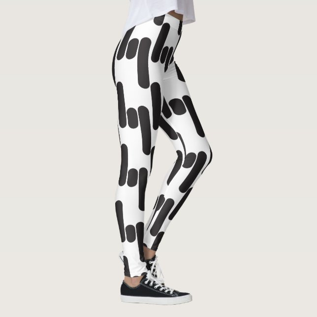 Leggings Las legginas modernas en blanco y negro son divert (Derecha)