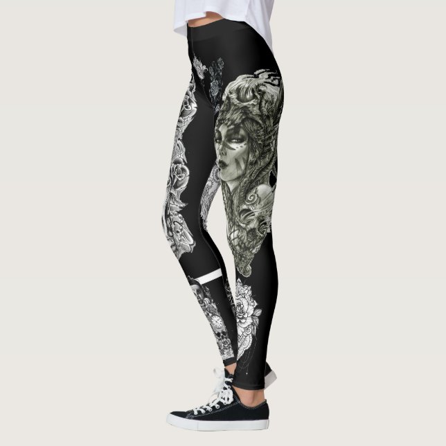 Leggings Las leggmbres de consecuencias del tatuaje de L.O. (Izquierda)