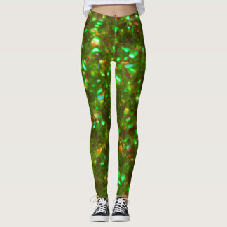 Leggings Las legiones verdes del purpurina Glitz hechas par