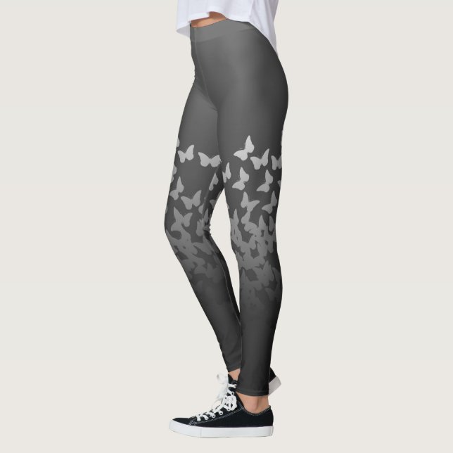 Leggings Las mariposas grises, el grafito de acero de los (Izquierda)