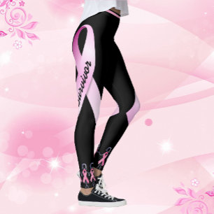 Leggings Las mujeres de cinta rosada personalizan las legio