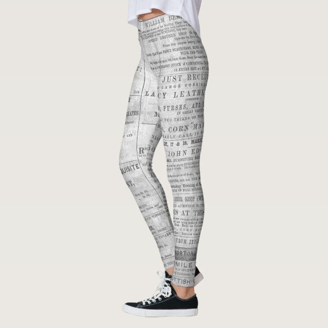 Leggings Las noticias del periódico imprimen el Cojín (Izquierda)
