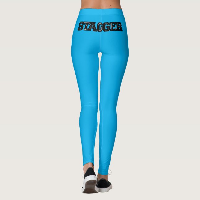 Leggings Las piernas azules de las mujeres más grandes (Reverso)
