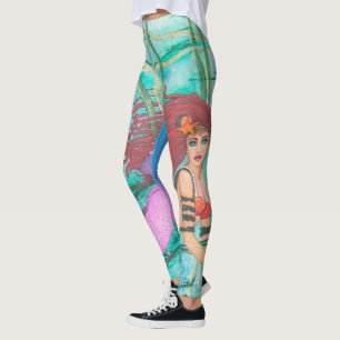 Leggings Las piernas de la sirena de la zona del mar
