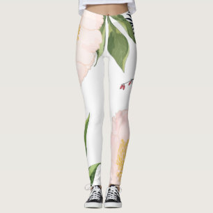 Leggings Las piernas de las mujeres beben cosmos rosados en
