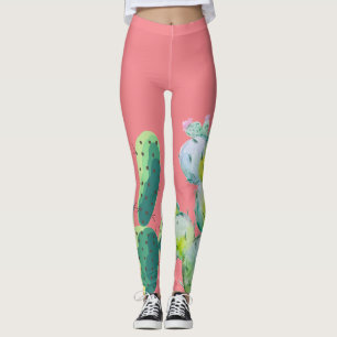Leggings Las piernas de las mujeres Bohemian Cactus Succule