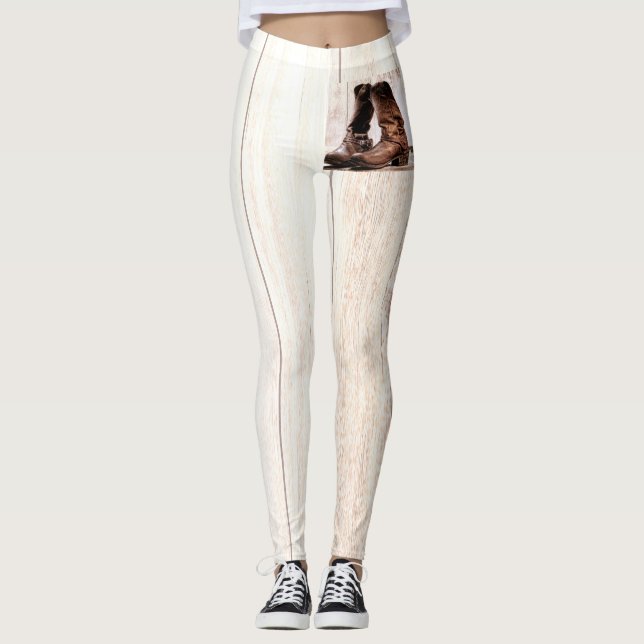 Leggings Las piernas de las mujeres botas de ropa rústica o (Anverso)