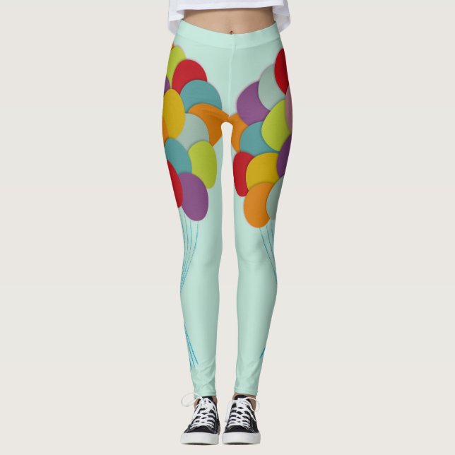Leggings Las piernas de las mujeres con globos (Anverso)