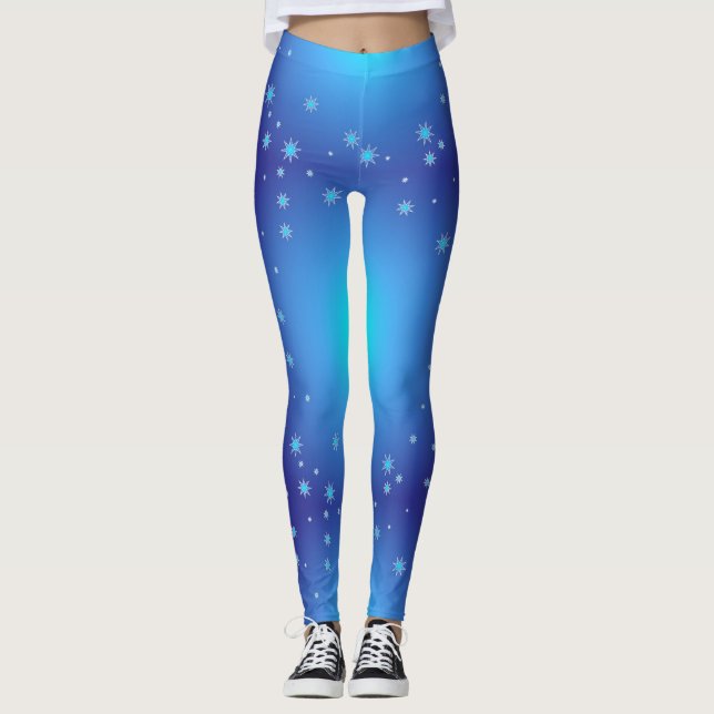 Leggings Las piernas de las mujeres de Blue Stars (Anverso)