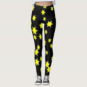 Leggings Las piernas de las mujeres de las estrellas amaril