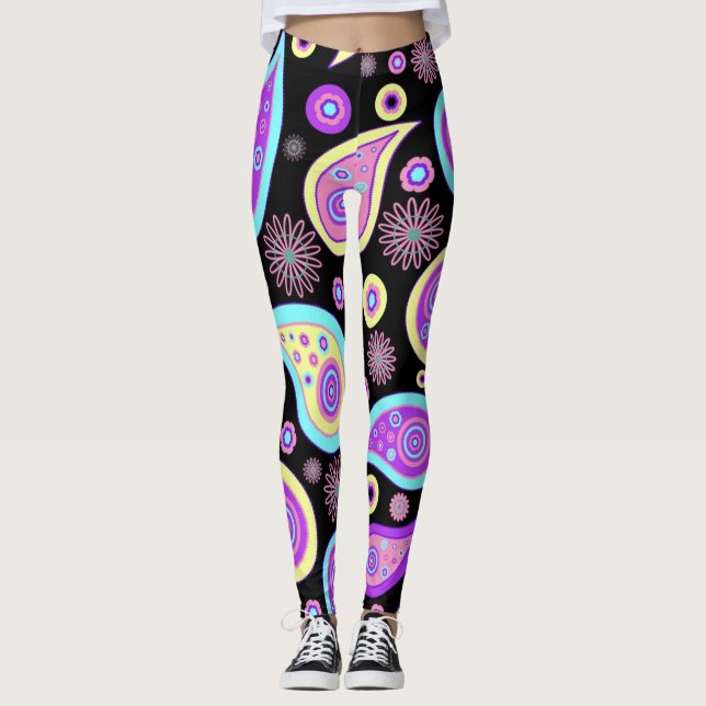 Leggings Las piernas de Paisley (Anverso)