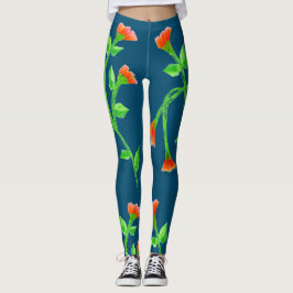 Leggings Las piernas floridas de gran aspecto