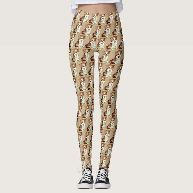 Leggings Las piernas llevan a su gatito al trabajo (fuera)  (Anverso)