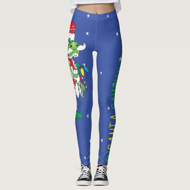 Leggings ¡Las piernas TySANTAsaurus Baby! (Anverso)