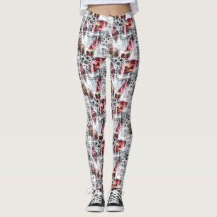 Leggings Las plumas, étnicas.