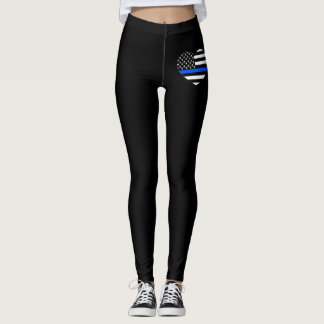 Leggings Las polainas de Blue Line de las mujeres finas del